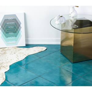 Appaloosa Carribean Blue 14 in. x 14 in. 10mm Polished Porcelain Floor and Wall (8-piece 10.76 sq. ft. / box)