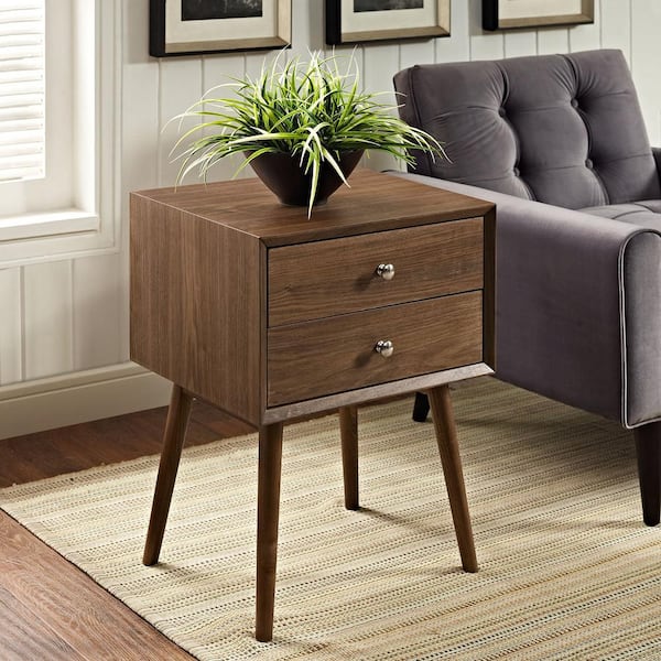 MODWAY Dispatch Walnut Nightstand EEI-2284-WAL-WAL - The Home Depot