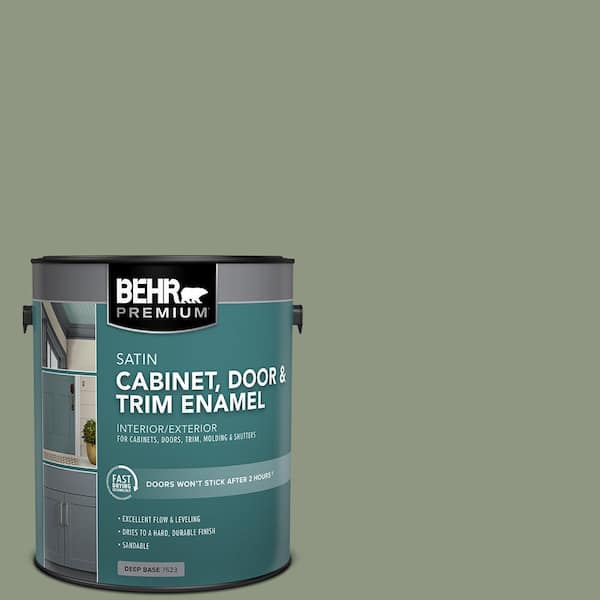 1 gal. #PPU11-17 Hillside Green Satin Enamel Interior/Exterior Cabinet, Door & Trim Paint
