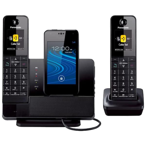 Panasonic Link2Cell 2-Handset Digital Cordless Dock Style Bluetooth Cellular Convergence Solution
