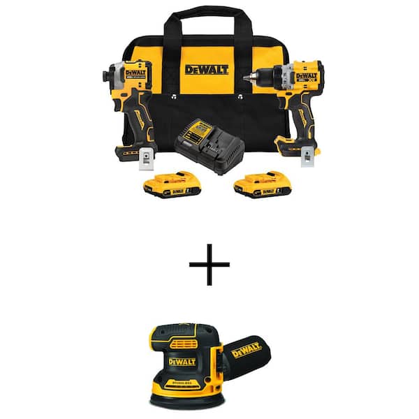 DEWALT 20-Volt MAX Drill/Driver & ATOMIC Impact Driver Combo Kit (2-Tool) with (2) 2.0 Ah Batteries, Charger and Bag