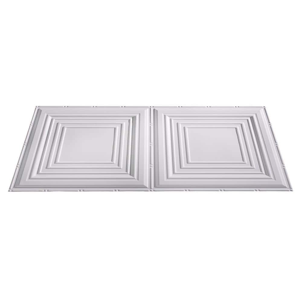 Matte White 48'' x 24'' Decorative Vinyl Ceiling Tile