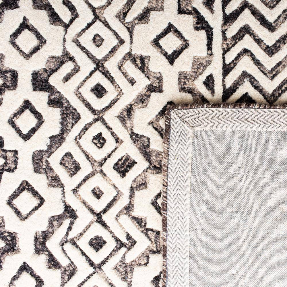 Handmade Tufted Gray Wool Abstract 9' x 12' Area Rug