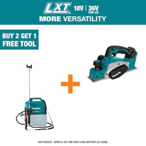 18V LXT Lithium-Ion Cordless 1.3 Gallon Sprayer with 18V LXT Lithium-Ion 3-1/4 in. Cordless Planer