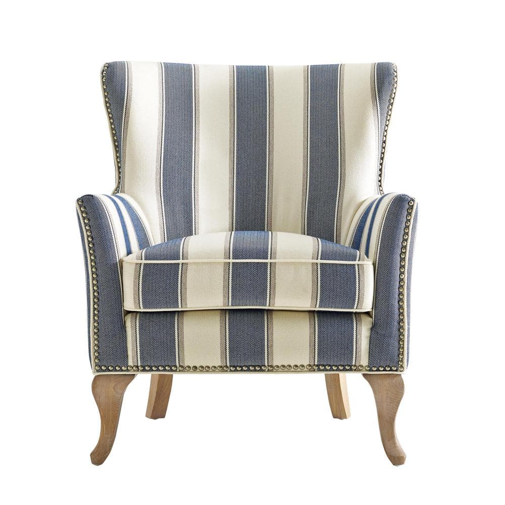 Dorel Living Dotty Blue Upholstered Accent Chair Fh7903 Bl The Home Depot
