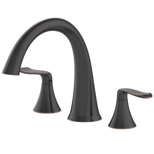 JACUZZI Piccolo 4 in. Centerset 2-Handle Bathroom Faucet with Drain Assembly in Oil Rubbed Bronze