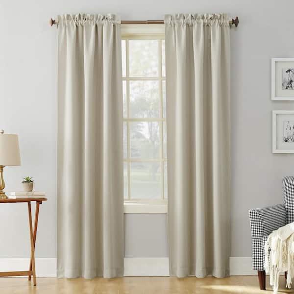 Gavin Energy Saving Pearl Layered 40 in. W x 108 in. L Rod Pocket Blackout Curtain (Single Panel)