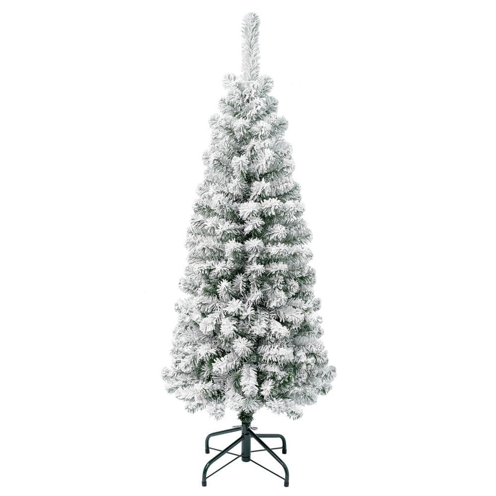 4.5 ft. First Traditions Un-Lit Acacia Pencil Slim Flocked Artificial Christmas Tree price history on PriceWatchPro