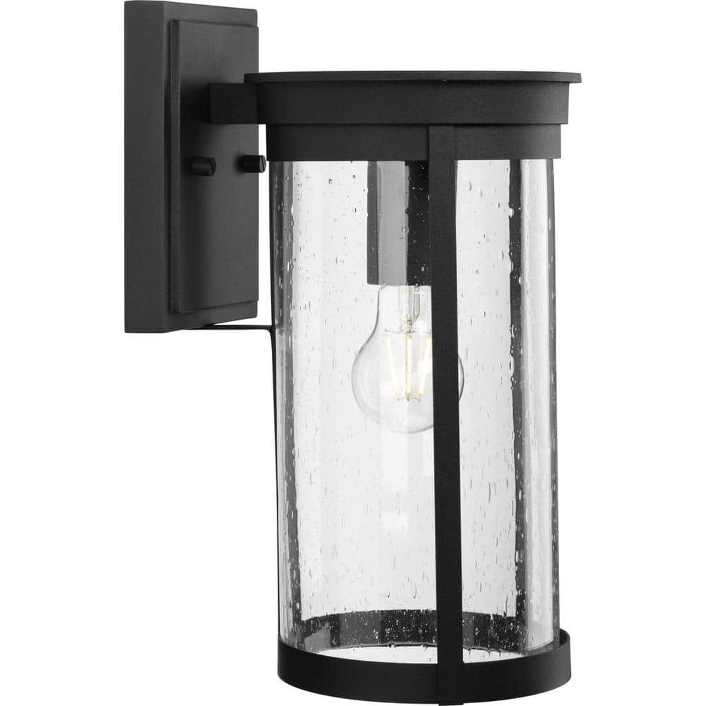 Ellery Large Black Cylinder Outdoor Wall Lantern