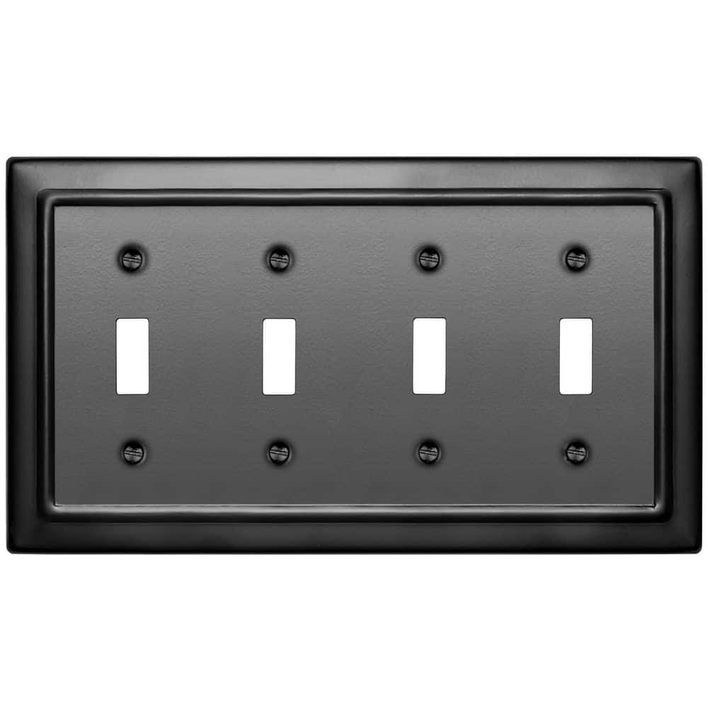 Architectural 4-Gang Toggle Wall Plate (Matte Black) price history on PriceWatchPro