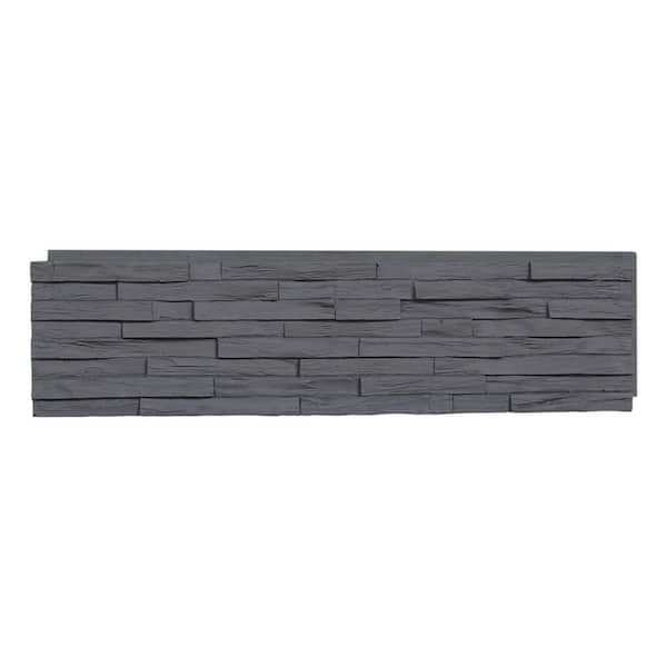 Polyurethane Faux Contemporary Slatestone Panels -Coal Mine