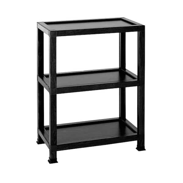 Way Basics zTube Victoria 2-Shelf Bookcase Storage Shelf in Black Wood Grain