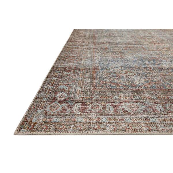 Chris Love Julia Jules Lagoon / Brick 2 ft. x 5 ft. Traditional Accent Rug