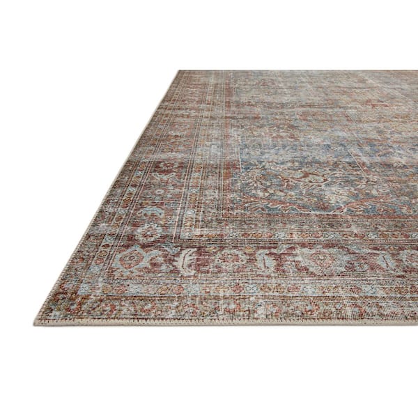 Chris Love Julia Jules Lagoon / Brick 2 ft. 3 in. x 3 ft. 9 in.  Traditional Accent Rug
