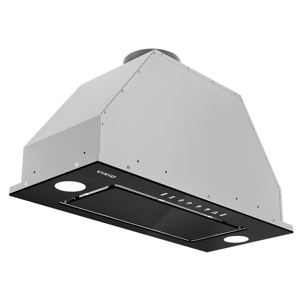 30in. 600 CFM Convertible Ductless to Ducted Insert Range Hood in Stainless Steel with Black Glass,Gesture/Touch Control price history on PriceWatchPro