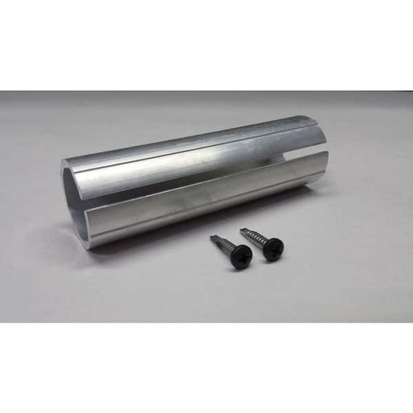 Aluminum Straight Hand Rail Connector with Black Screws
