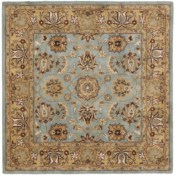 SAFAVIEH Heritage Blue/Gold 10 ft. x 10 ft. Border Square Area Rug