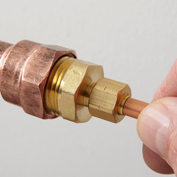 EZ-FLO 1-1/4-in x 1/2-in Compression Coupling Fitting in the Brass Fittings  department at