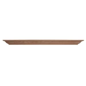 Expressions 6 ft. Traditional Oak Stain Grade Wood Shelf Mantel