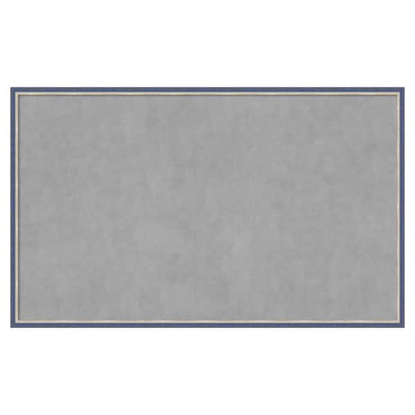 Amanti Art Theo Blue Narrow 41 in. x 25 in Framed Magnetic Board
