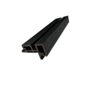 3.5 in. x 2 in. x 8.92 ft. Black Outdoor European Siding PVC End Trim (4-Pieces)