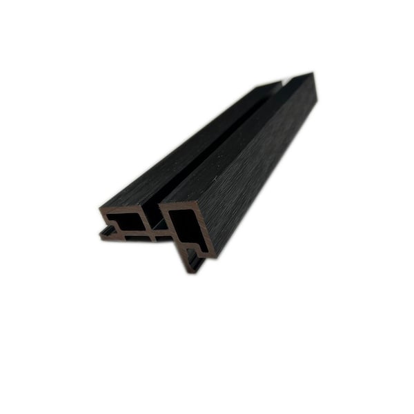 Ejoy 3.5 in. x 2 in. x 8.92 ft. Black Outdoor European Siding PVC End Trim (4-Pieces)