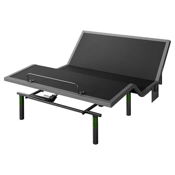 Black, Full Size, Adjustable Bed Frame Base with USB charging and lighting