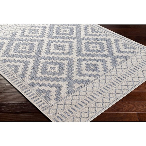 Palo Blue 5 ft. x 7 ft. Global Indoor/Outdoor Area Rug