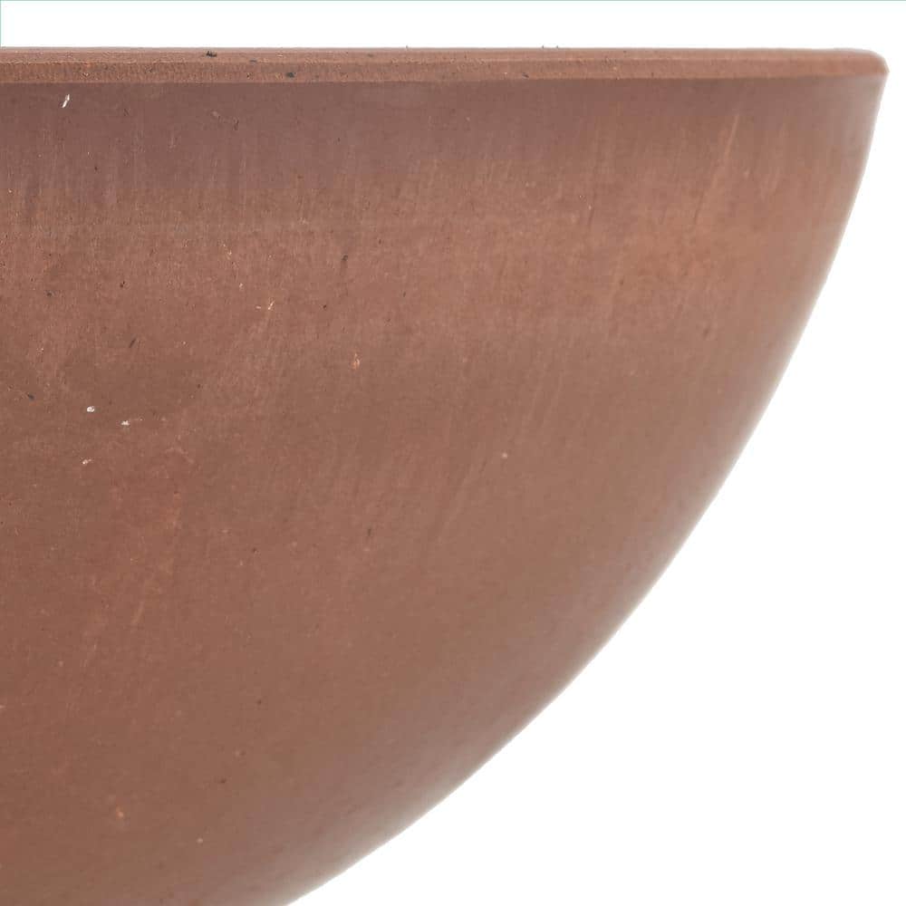Terra Cotta Round Recycled Plastic Garden Bowl Planter, 8-inch