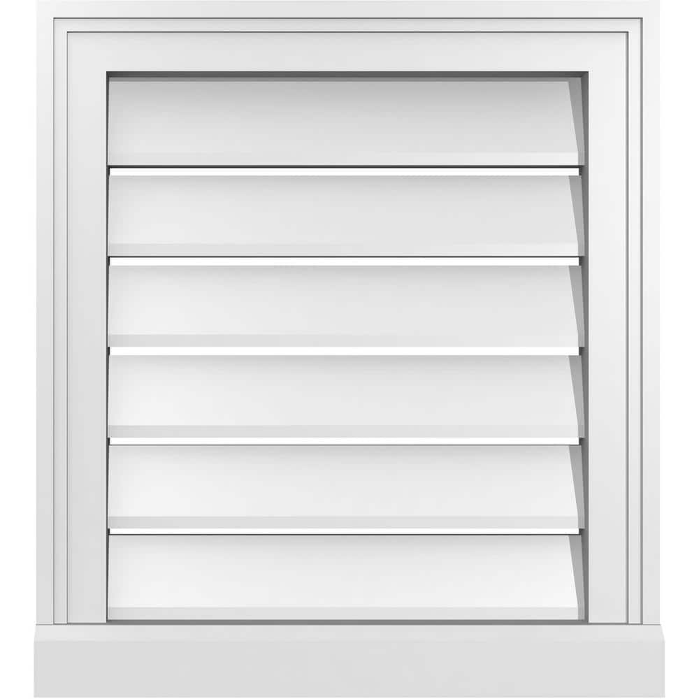 18 in. x 20 in. Vertical Surface Mount PVC Gable Vent: Functional with Brickmould Sill Frame price history on PriceWatchPro
