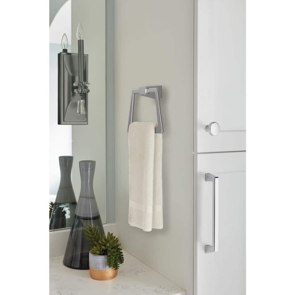 Chrome 6-13/16 Inch Wall Mounted Towel Ring