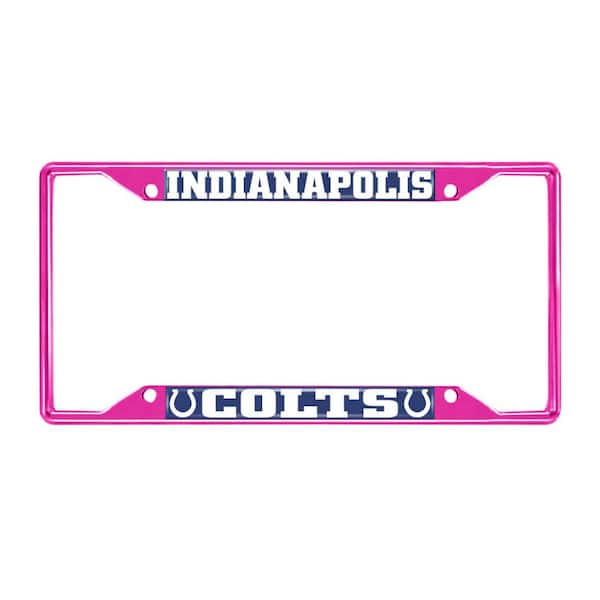 FANMATS Universal Fit NFL - Indianapolis Colts License Plate Frame - Pink