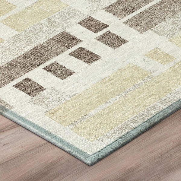 Chantille Machine Washable Indoor/Outdoor Abstract ACN2897 Ivory 2 ft. x 7 ft. Runner Rug