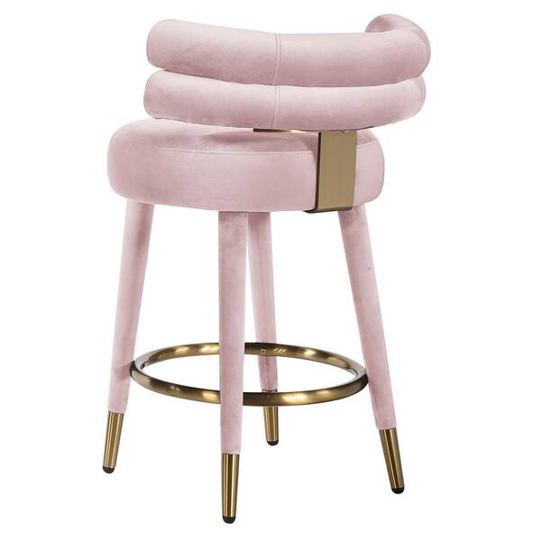 pink and gold bar stools