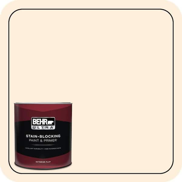 BEHR ULTRA 1 qt. #PWN-23 Silk Gown Flat Exterior Paint & Primer
