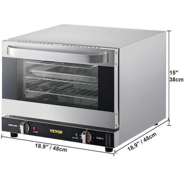 Mini 30L Electric Oven,Convection Countertop Toaster Oven 3 Heating Methods  1300W Three-Layer Multi-Function Small Oven Silver Useful