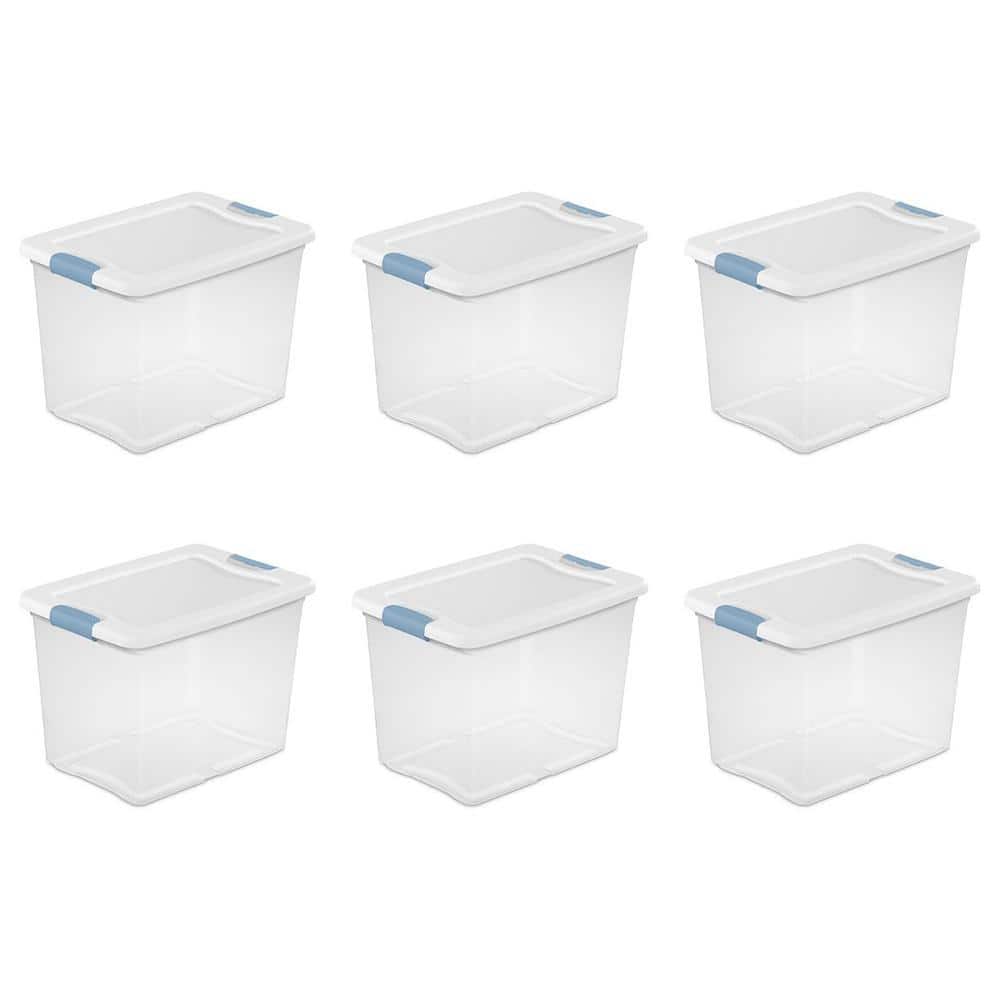 Cubilan 6 Pack Clear Plastic in with Latch Lid DBP9Q821 - The Home