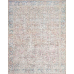 Wynter Red/Teal 2 ft. x 5 ft. Oriental Printed Area Rug