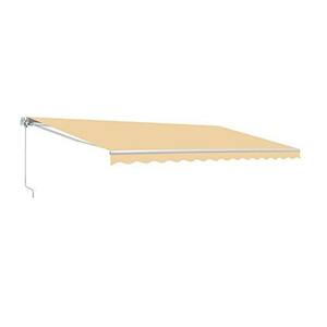 Aleko 13 Ft Manual Patio Retractable Awning 120 In Projection In Black Aw13x10bk81 Hd The Home Depot