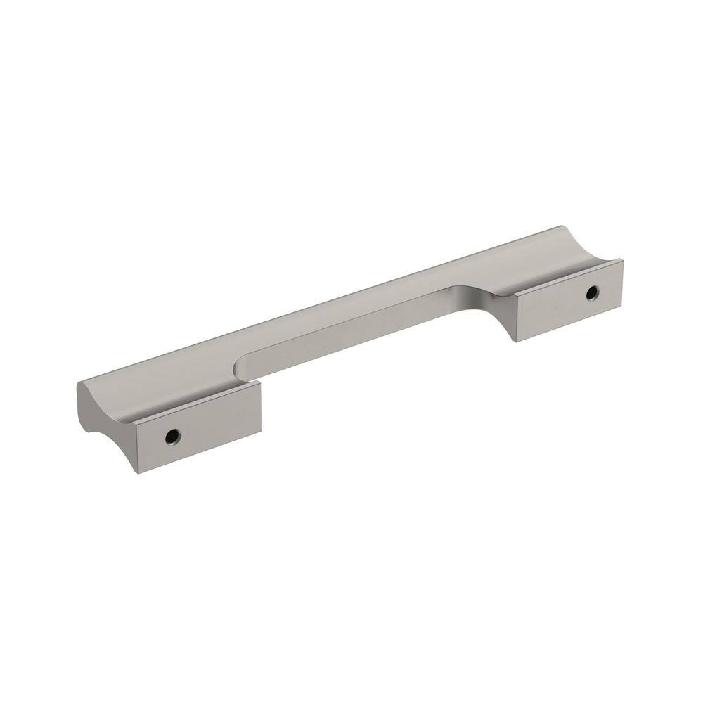 Brushed Nickel Modern Cabinet or Drawer Pull with Mounting Hardware