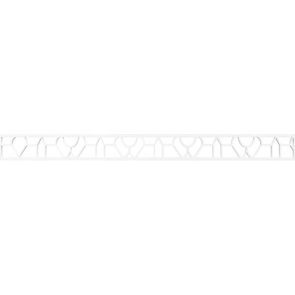 Ekena Millwork Whitechapel Fretwork 0.375 in. D x 46.375 in. W x 4 in. L PVC Panel Molding