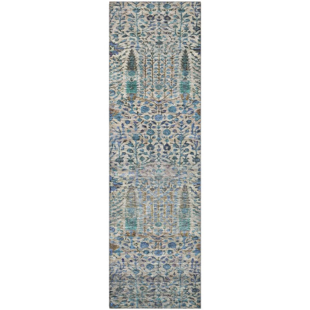 Mayfield Premium Machine Washable Abstract AMF2053 Brown 2 ft. x 7 ft. Runner Rug price history on PriceWatchPro