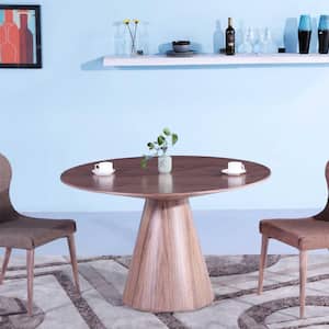 Danielle Gray Black Glass 47 in Pedestal Dining Table (Seats 2)