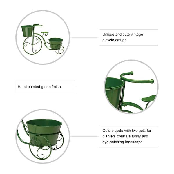 置物 Lime Amazon.com : Glitzhome Metal Standing Planter Hand Painted