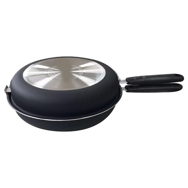 9.5 in. Black Nonstick Omelette Fry Pan – Ultra Nonstick Coating, Soft Touch Handle, Gas & Electric Ceramic Compatible