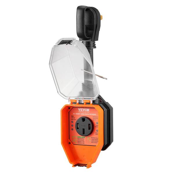 thumbnail interactive-video image 1 of 50A RV Surge Protector With Circuit Analyzer - 4200 Joules, LED Indicators, Waterproof Cover For Camper, Trailer 1 of 6