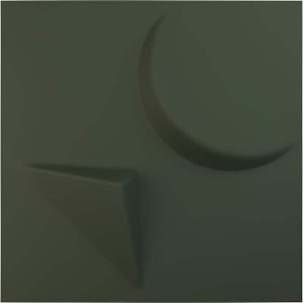 11-7/8"W x 11-7/8"H Apollo EnduraWall Decorative 3D Wall Panel, Satin Hunt Club Green (Covers 0.98 Sq.Ft.)