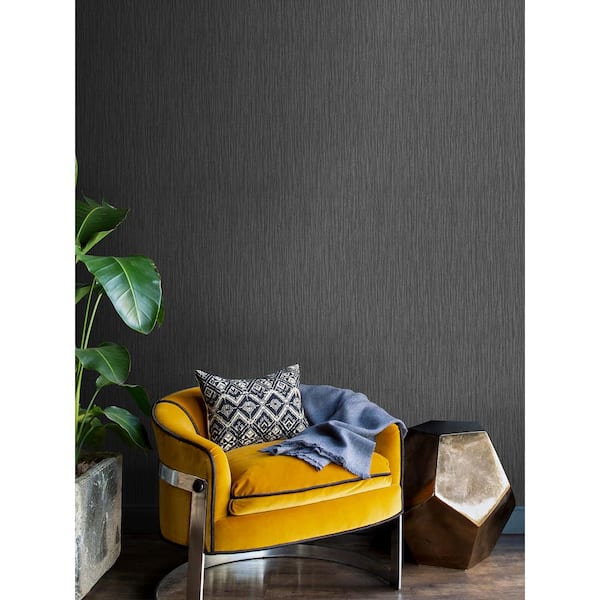 Abel Charcoal Textured Vinyl Wallpaper Roll