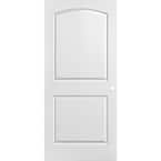 36 in. x 80 in. 2 Panel Roman Primed Smooth Round Top Hollow Core Composite Interior Door Slab with Bore