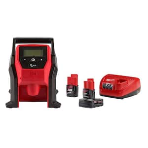 M12 12-Volt Lithium-Ion Cordless Electric Portable Inflator Kit with 4.0 Ah and 2.0 Ah Battery Packs and Charger